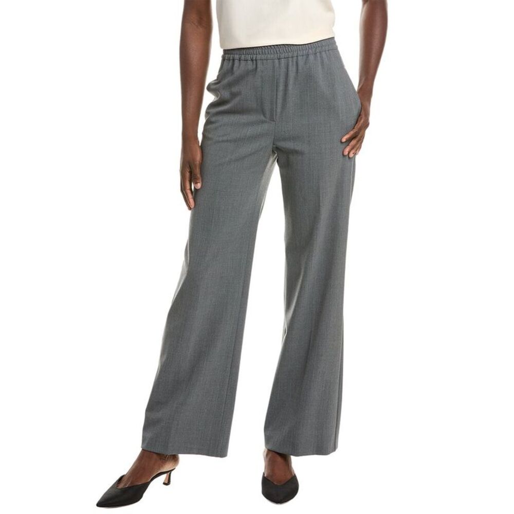 Max Mara Womens Weekend  Petra Wool-Blend Long Trouser, Grey